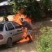 Policiais do 11º BPM de Barra de São Francisco prende suspeito de atear fogo em veículo