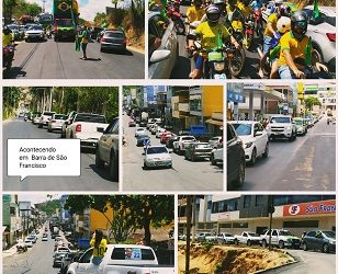 Carreata pró-Bolsonaro é sucesso, Barra de São Francisco fica novamente verde e amarelo