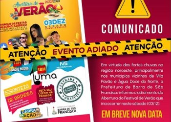 Chuvas que caem na região provocam cancelamento da abertura do Verão 2022/23 no Polo Industrial