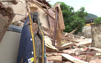 Imagens de Nossa Senhora Aparecida permanecem intactas após enchente no Sul do ES